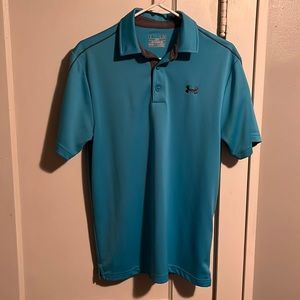 Light blue men’s under armour golf shirt (size small)